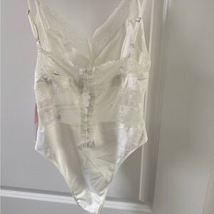 Blue Blush White Lace Bodysuit